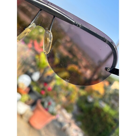 Vintage Black Womens Paloma Picasso Aviator Sunglasses 3716 Made in Germany main image 6